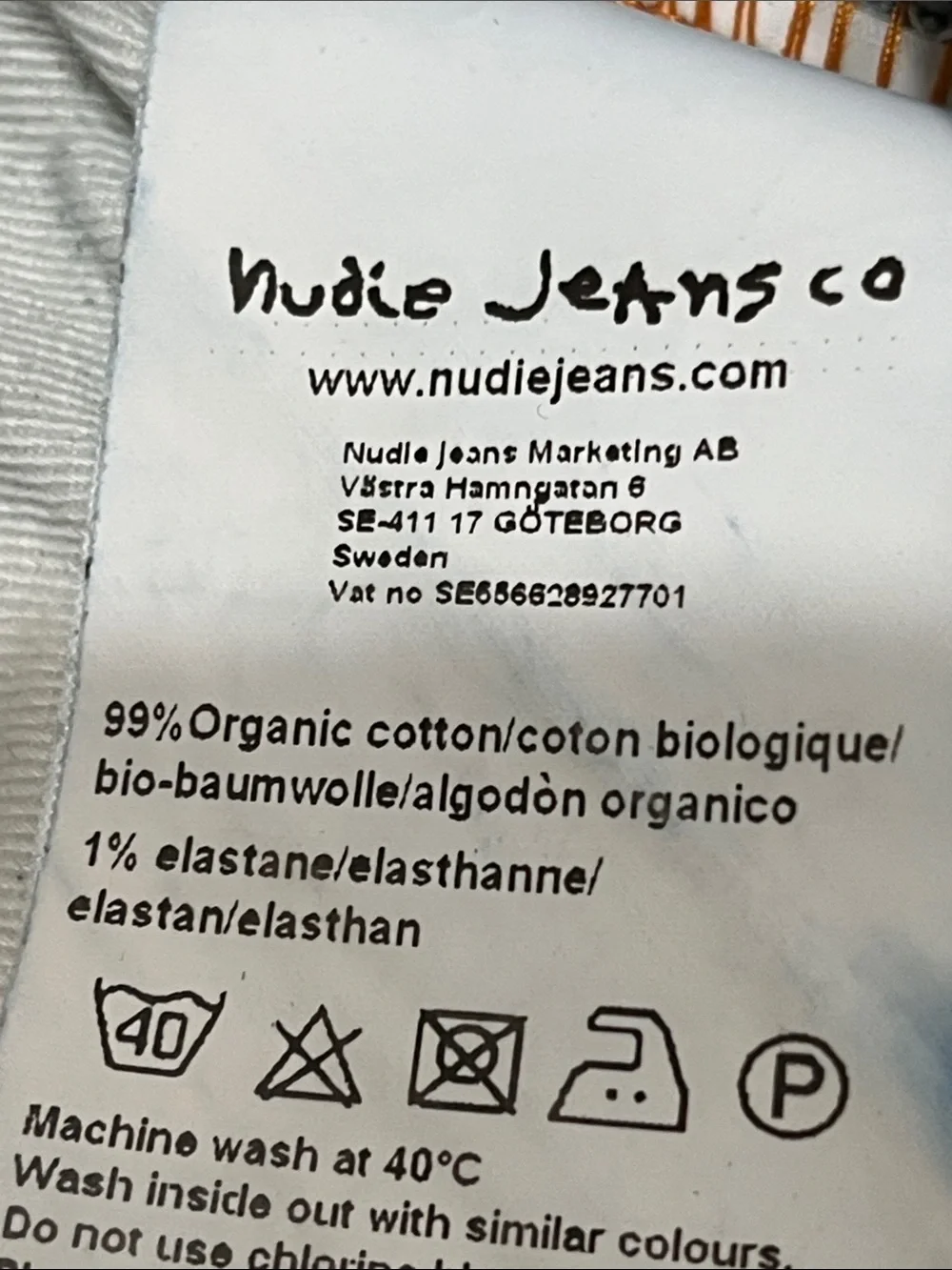 Nudie Jeans Grim Tim Dry Navy Organic Stretch Denim Jeans - Picture 10 of 10